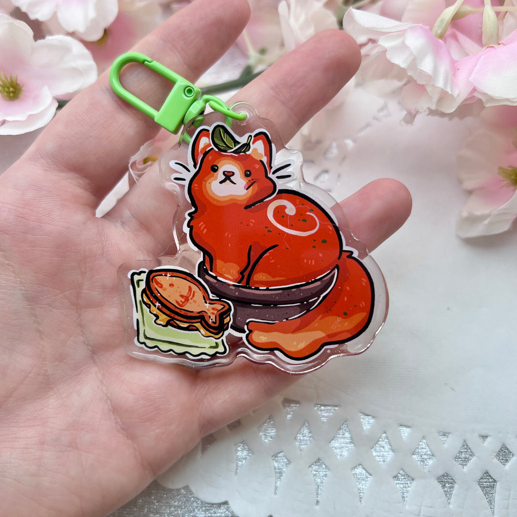 Soup Cats! ~ Acrylic Keychain Charms Keychains Woolblossom   