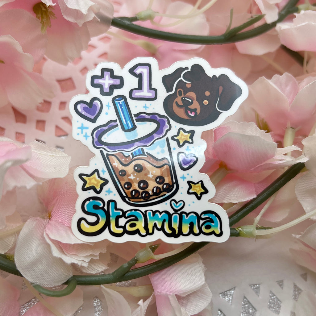 "+1 Stamina!" Boba Puppy ~ Sticker Sticker Woolblossom   