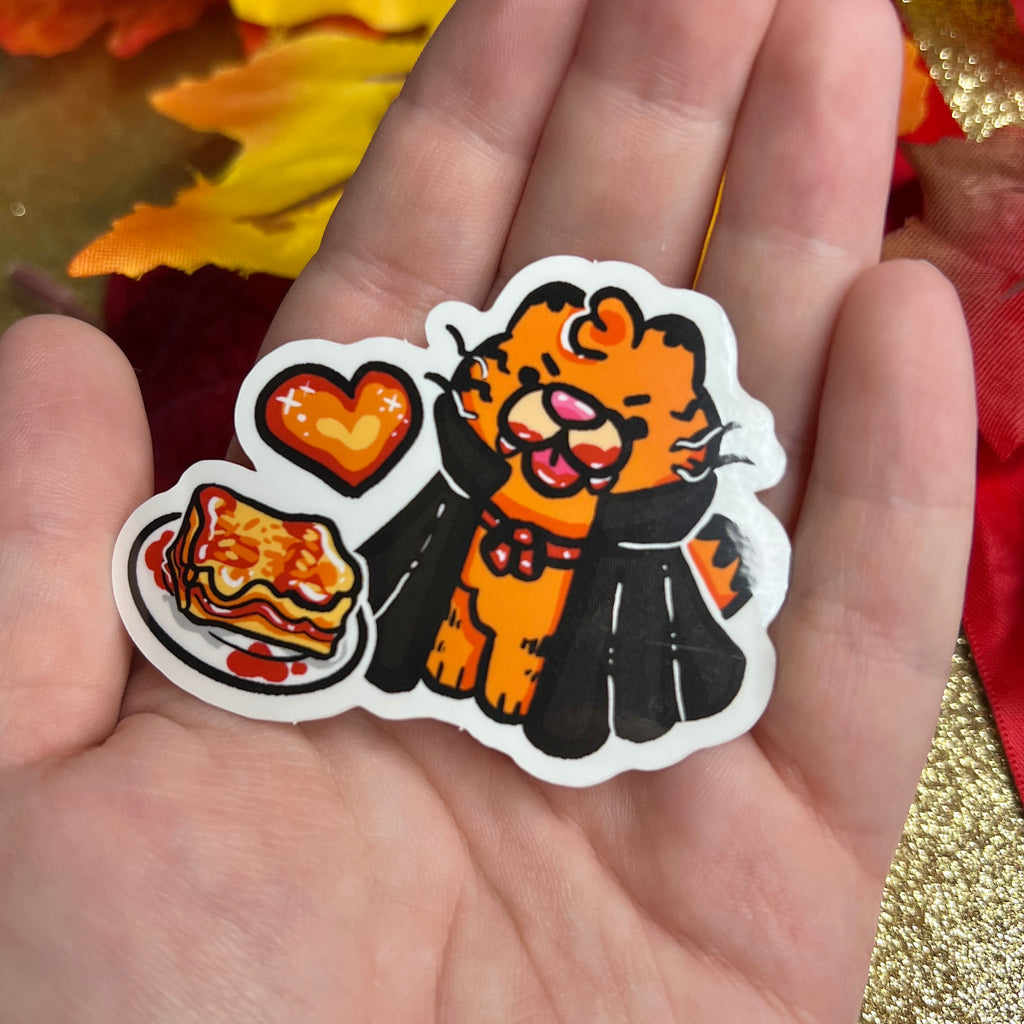 Vampire Lasagna Cat ~ Sticker  Woolblossom   