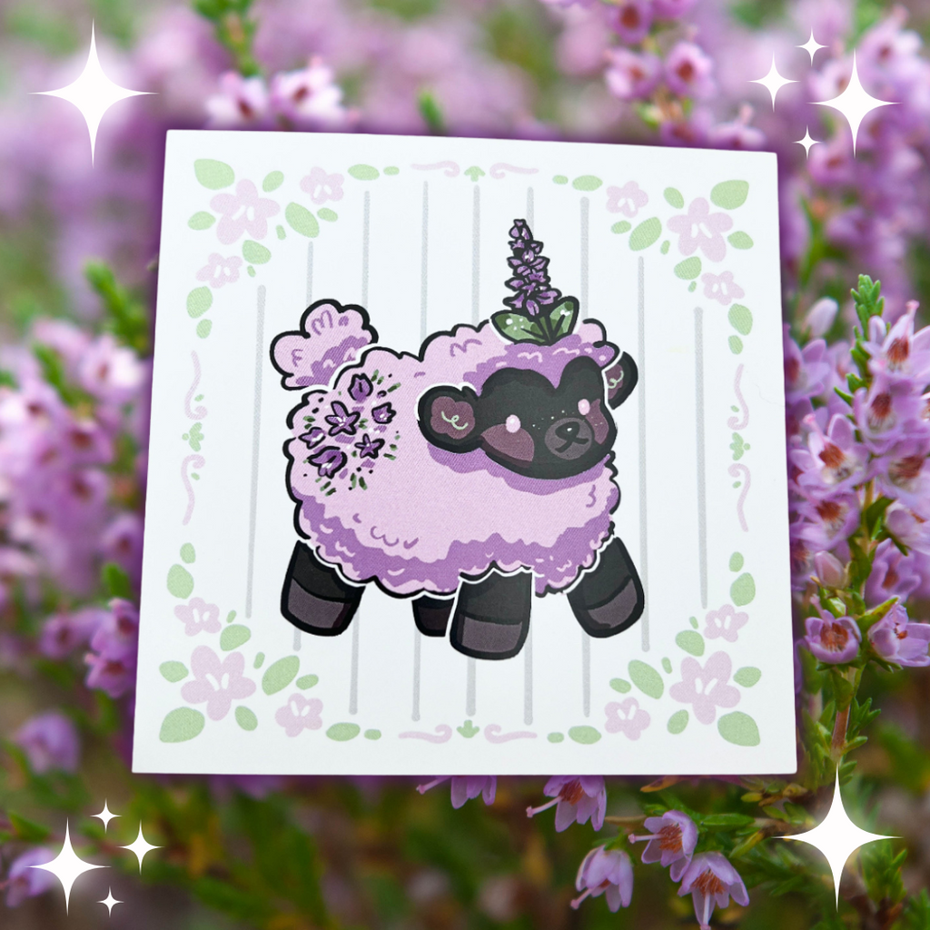 Heather Sheep ~ Print  Woolblossom   