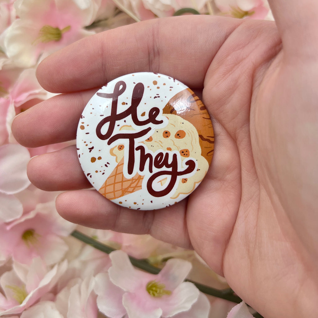 Ice Cream Pronouns ~ Buttons  Woolblossom He/They  