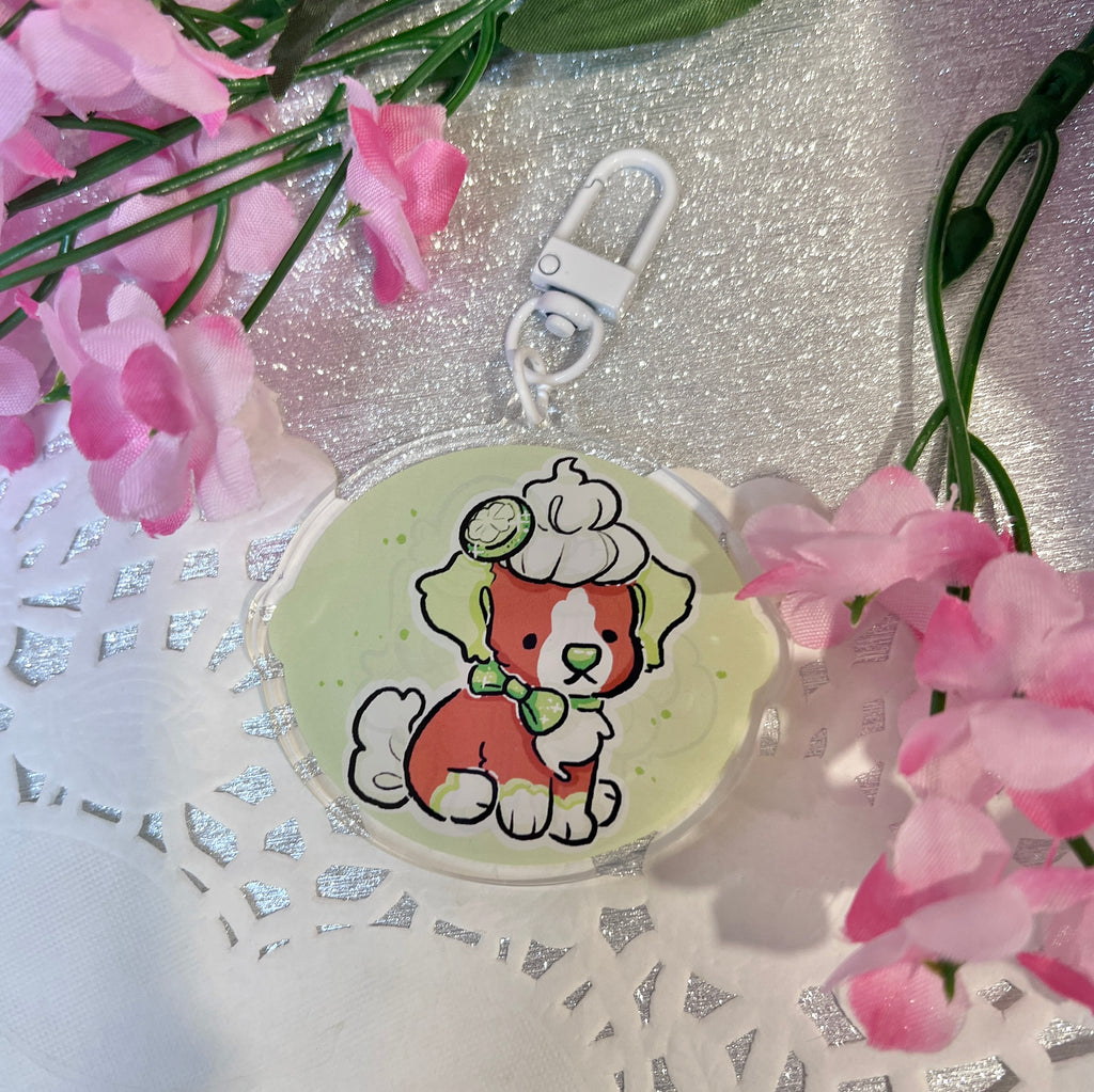 Key Lime & Lemon Merengue ~ DOUBLE SIDED Acrylic Charm  Woolblossom   