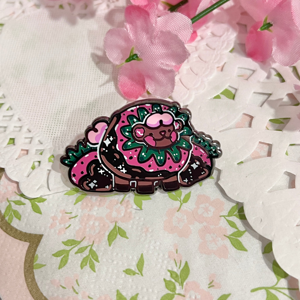 Strawberry Tulip the Sheep ~ Enamel Pin  Woolblossom   