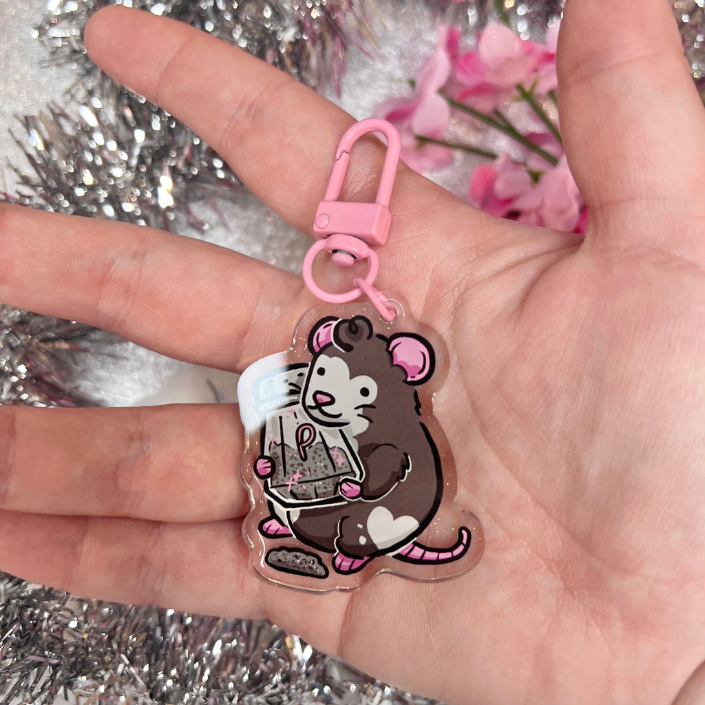 Salt & Pepper Rats! ~ Acrylic Charm Duo  Woolblossom   