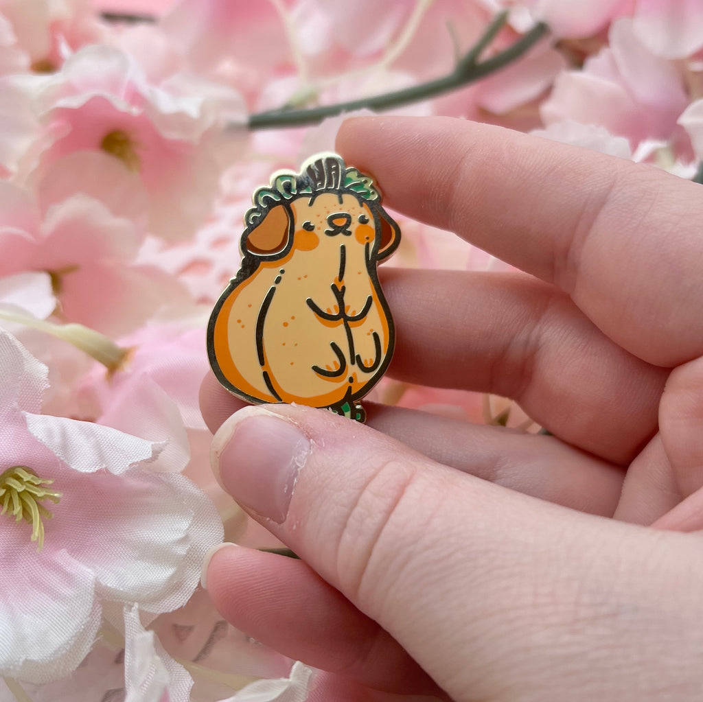 Squash Puppy ~ Enamel Pin Enamel Pin Woolblossom   