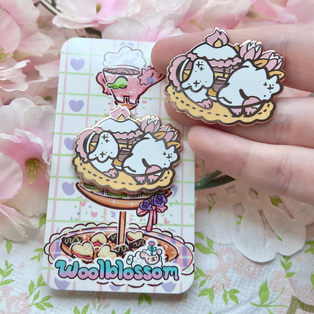 Sleepy Teapot Dragon ~ Enamel Pin Enamel Pin Woolblossom   