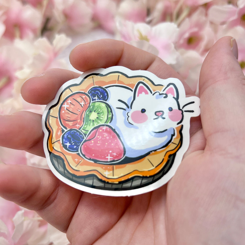 Fruit Tart Kitty ~ Sticker Sticker Woolblossom   