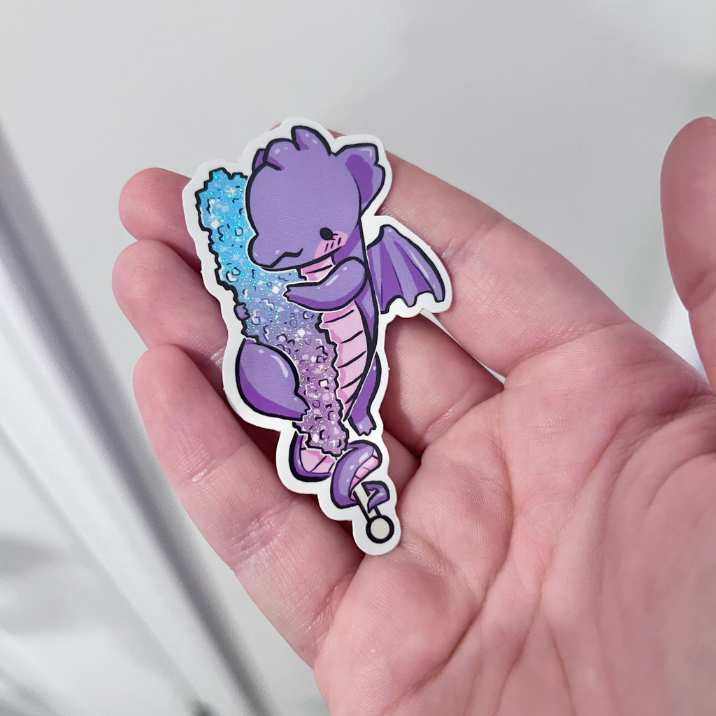 Rock Candy Dragon ~ Pixie Dust Glitter Sticker  Woolblossom   