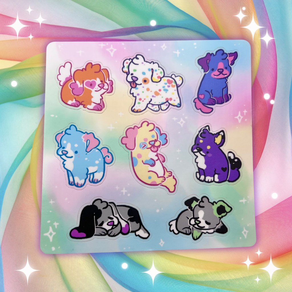 Pride Puppies! ~ Sticker Sheet  Woolblossom   