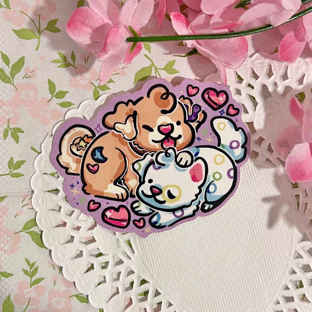 Marshmallow and Fruity Cereal Puppies ~ Sticker  Woolblossom   