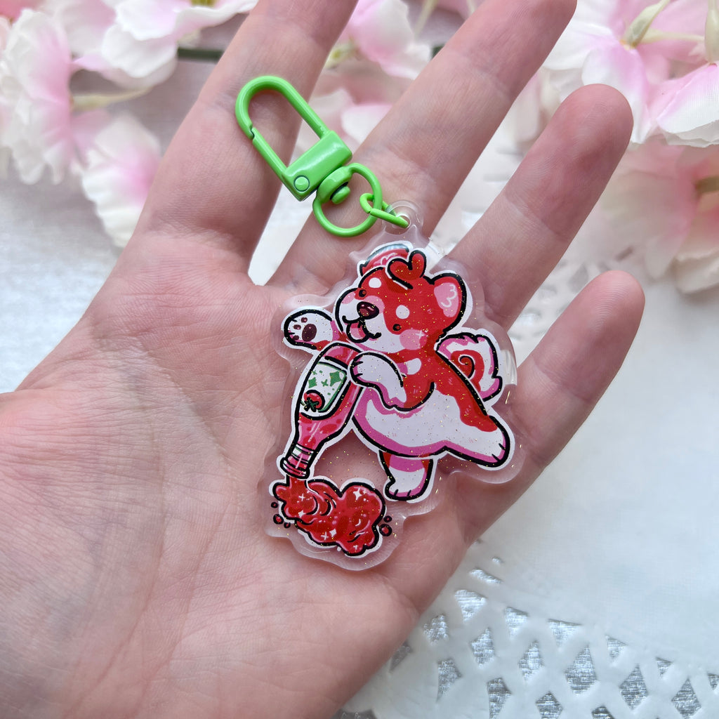 Condi-mutts! ~ Acrylic Keychain Charms Keychains Woolblossom Ketchup  