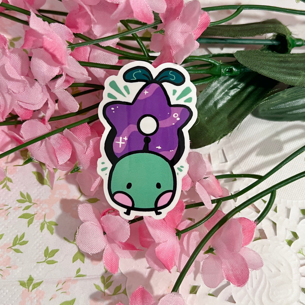 Green Creature Purple Fruit ~ Sticker  Woolblossom   