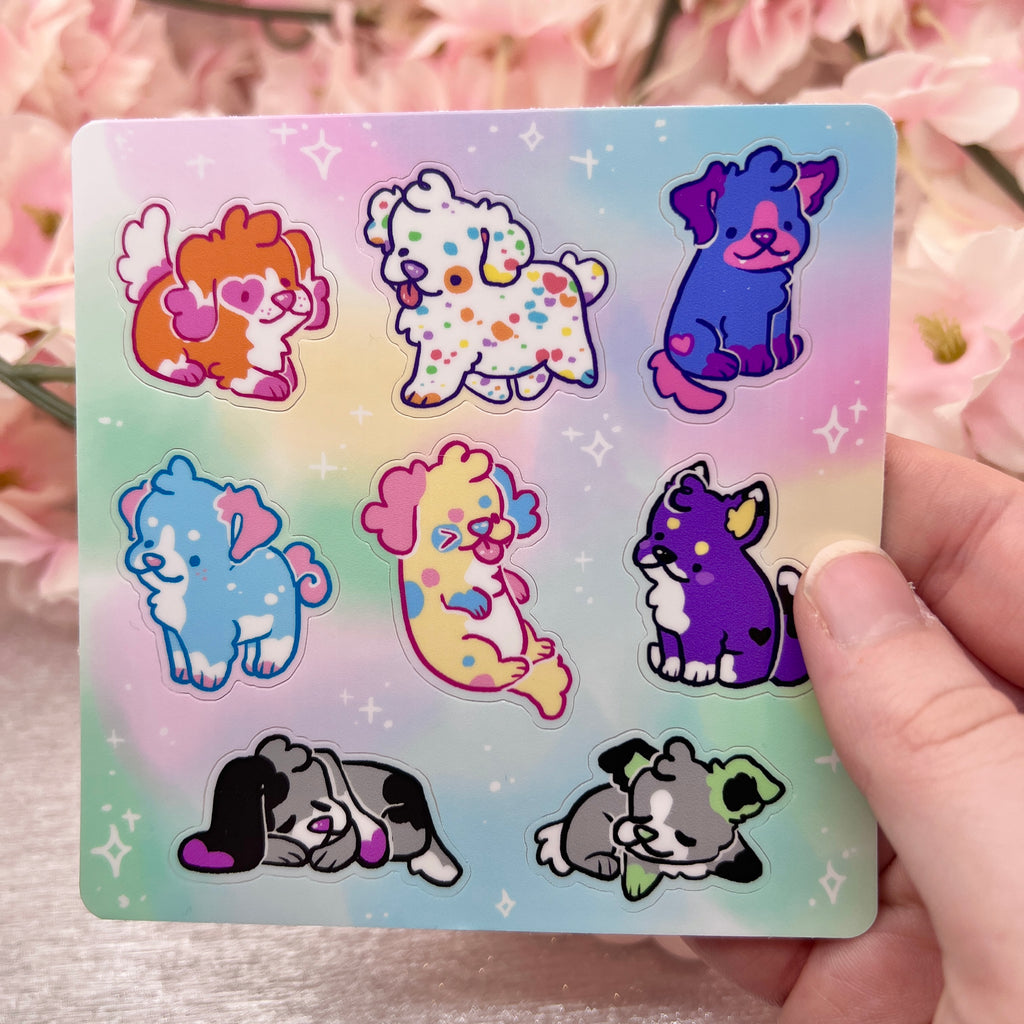 Pride Puppies! ~ Sticker Sheet  Woolblossom   