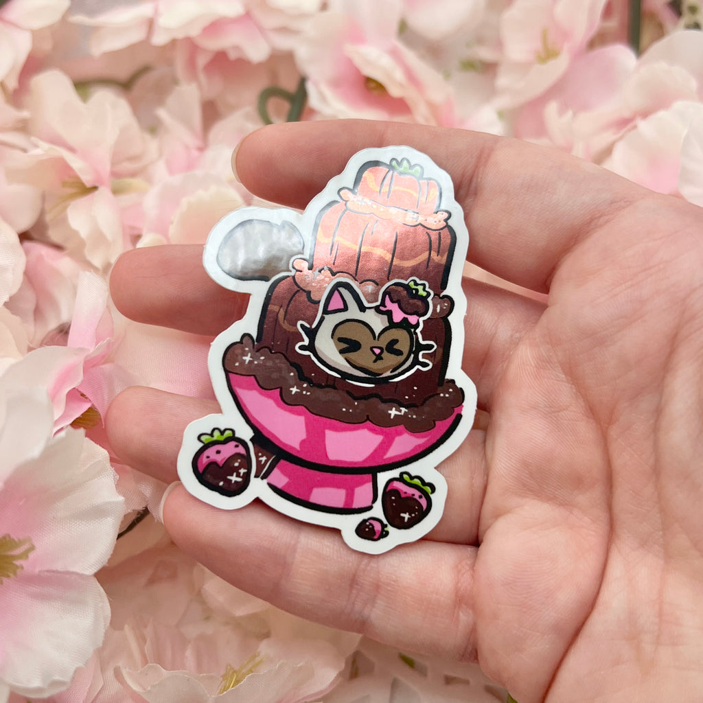 Chocolate Fountain Princess Bon-Bon ~ Metallic Sticker  Woolblossom   