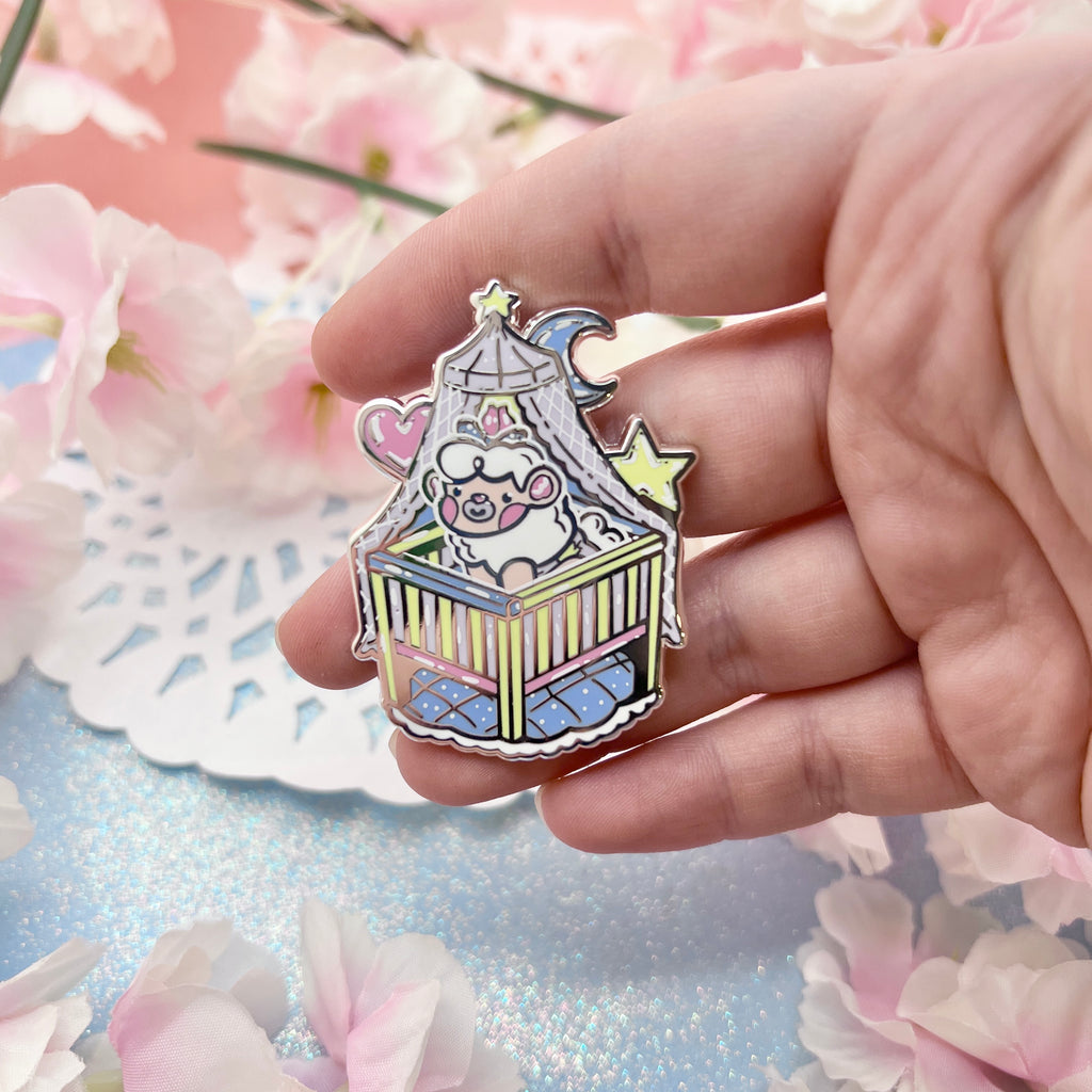 Baby Crib Sprout ~ Enamel Pin Enamel Pin Woolblossom   