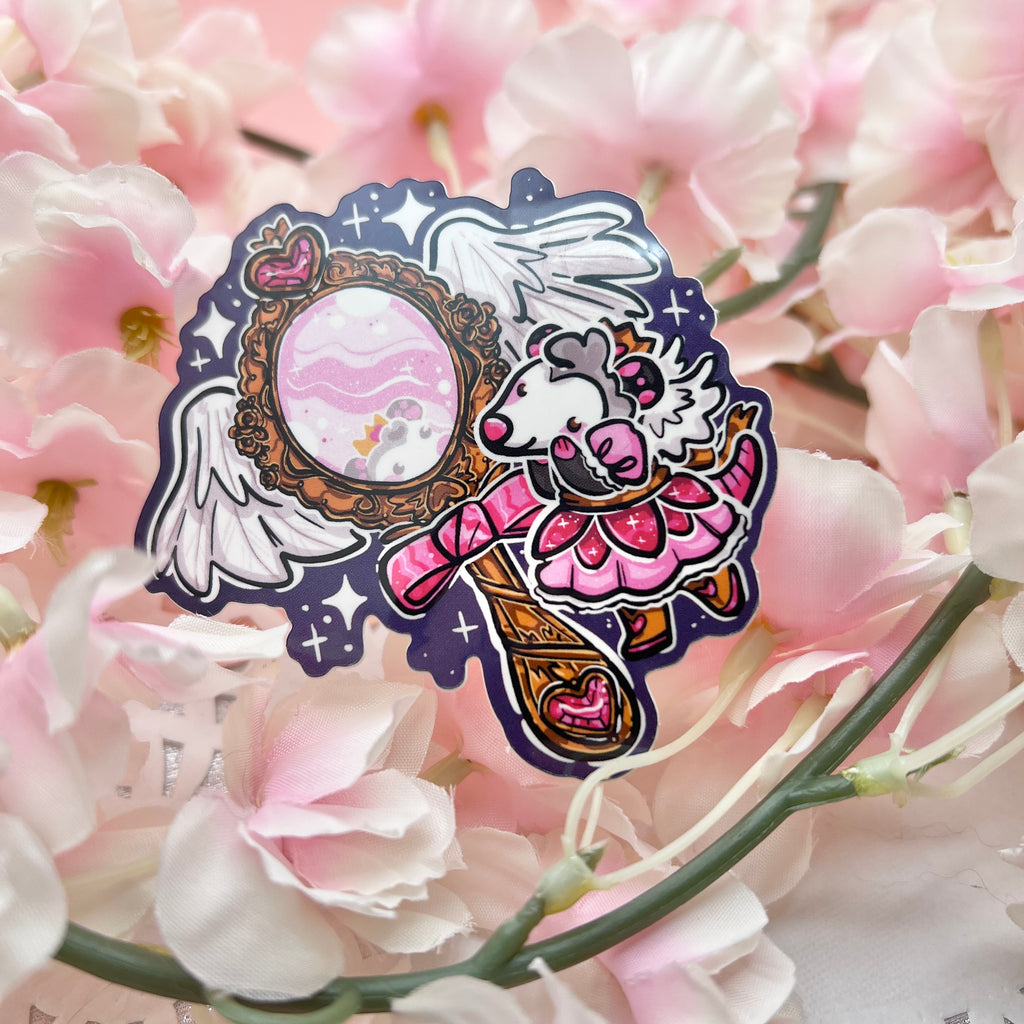 Magical Girl Mirror Opossum ~ Sticker Sticker Woolblossom   