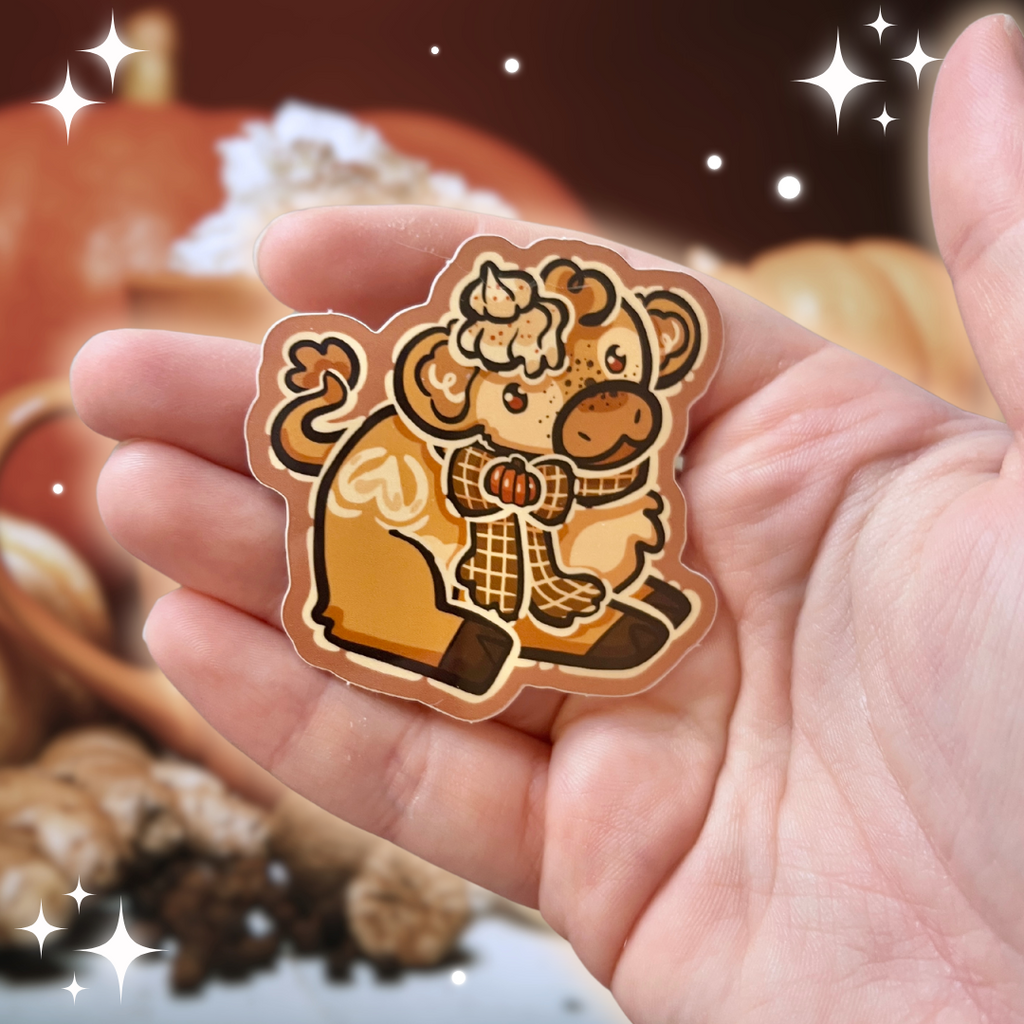 Pumpkin Spice Cow ~ Sticker Sticker Woolblossom   