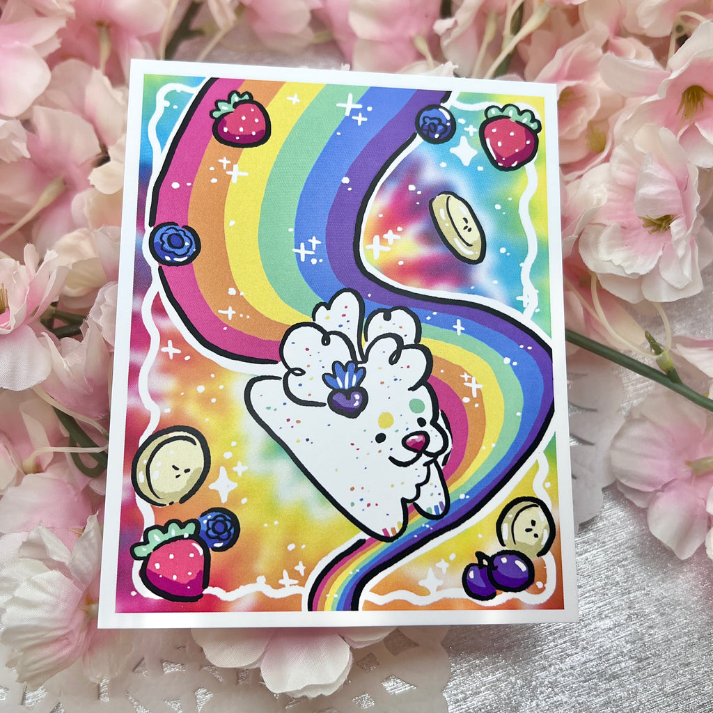 Fruity Rainbow Puppy ~ Print Print Woolblossom   