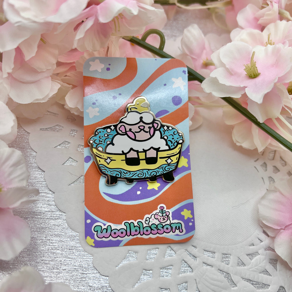 Rubber Ducky Bathtime Sprout ~ Enamel Pin  Woolblossom   