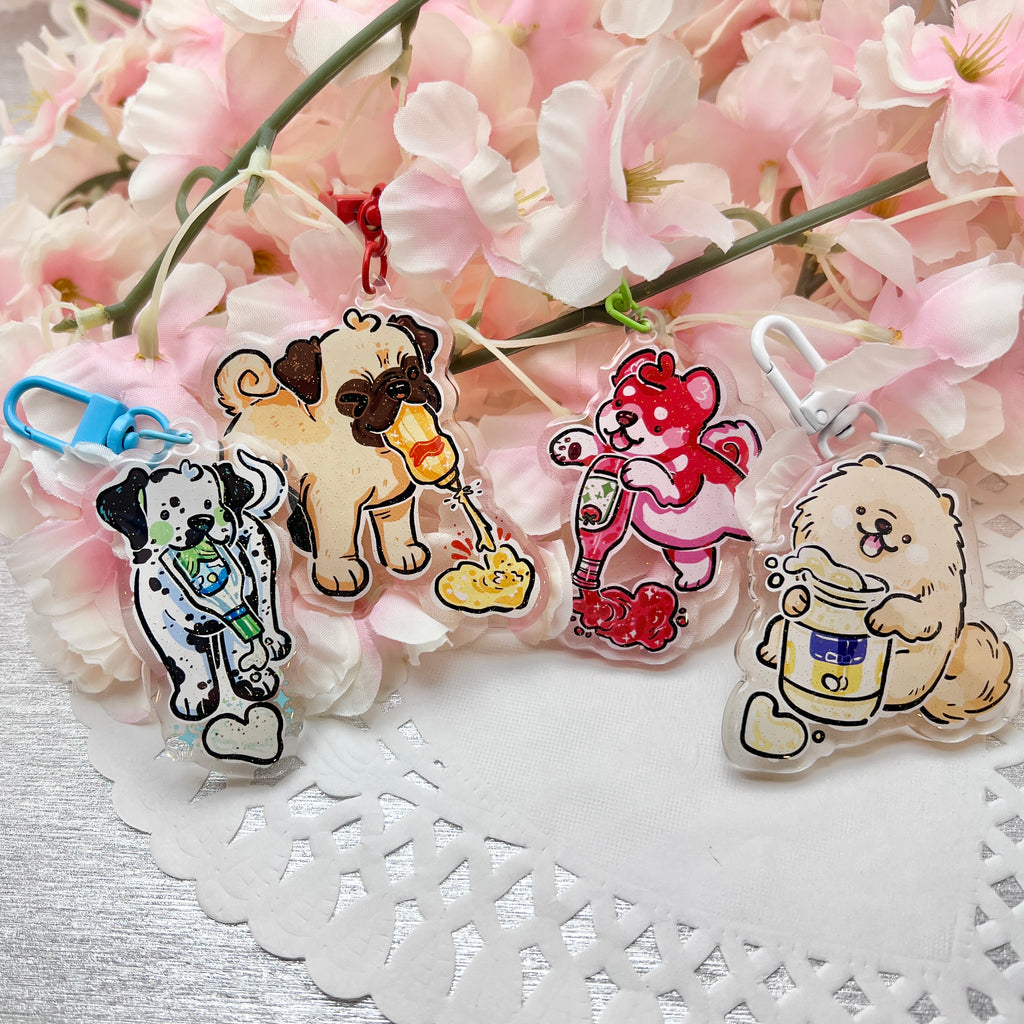 Condi-mutts! ~ Acrylic Keychain Charms Keychains Woolblossom   