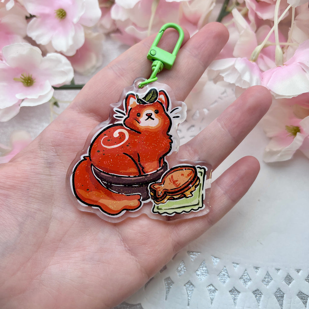 Soup Cats! ~ Acrylic Keychain Charms Keychains Woolblossom Tomato Soup  