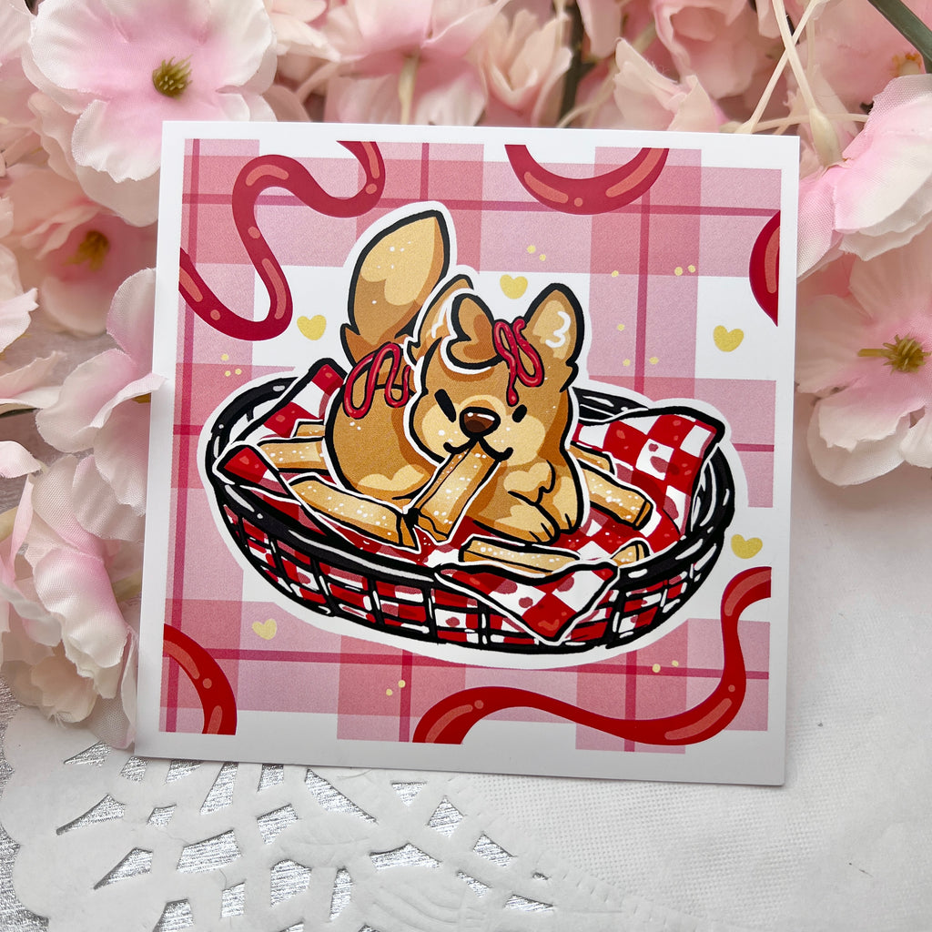 Ketchup French Fry Pup! ~ Print Print Woolblossom   