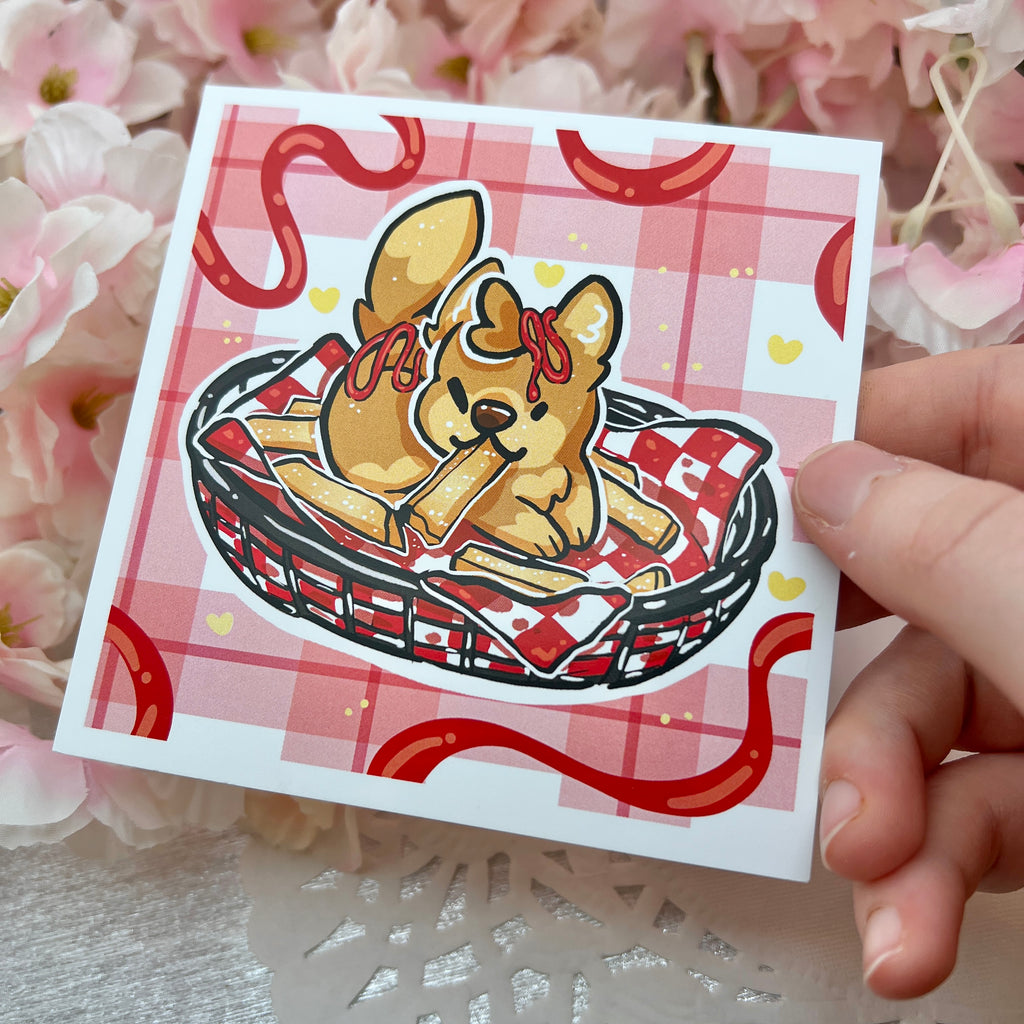 Ketchup French Fry Pup! ~ Print Print Woolblossom   