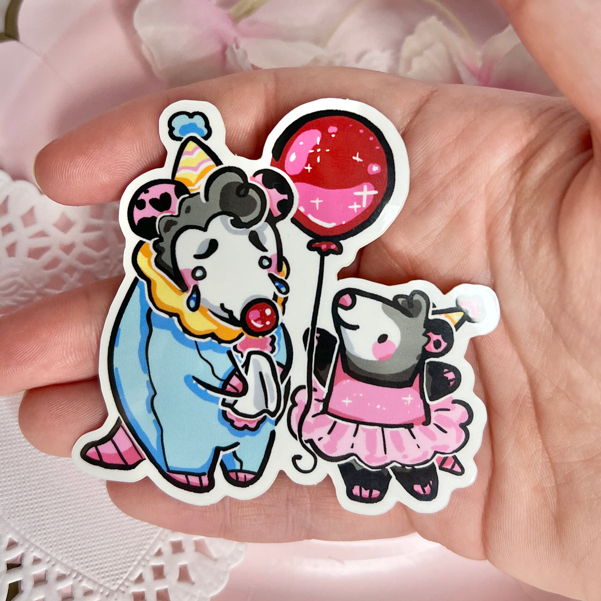 Opossum Birthday Cheer Up ~ Sticker – Woolblossom