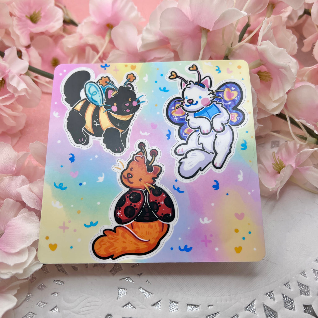 Bug Cat Sticker Bug Cats ~ Sticker Sheet – Woolblossom