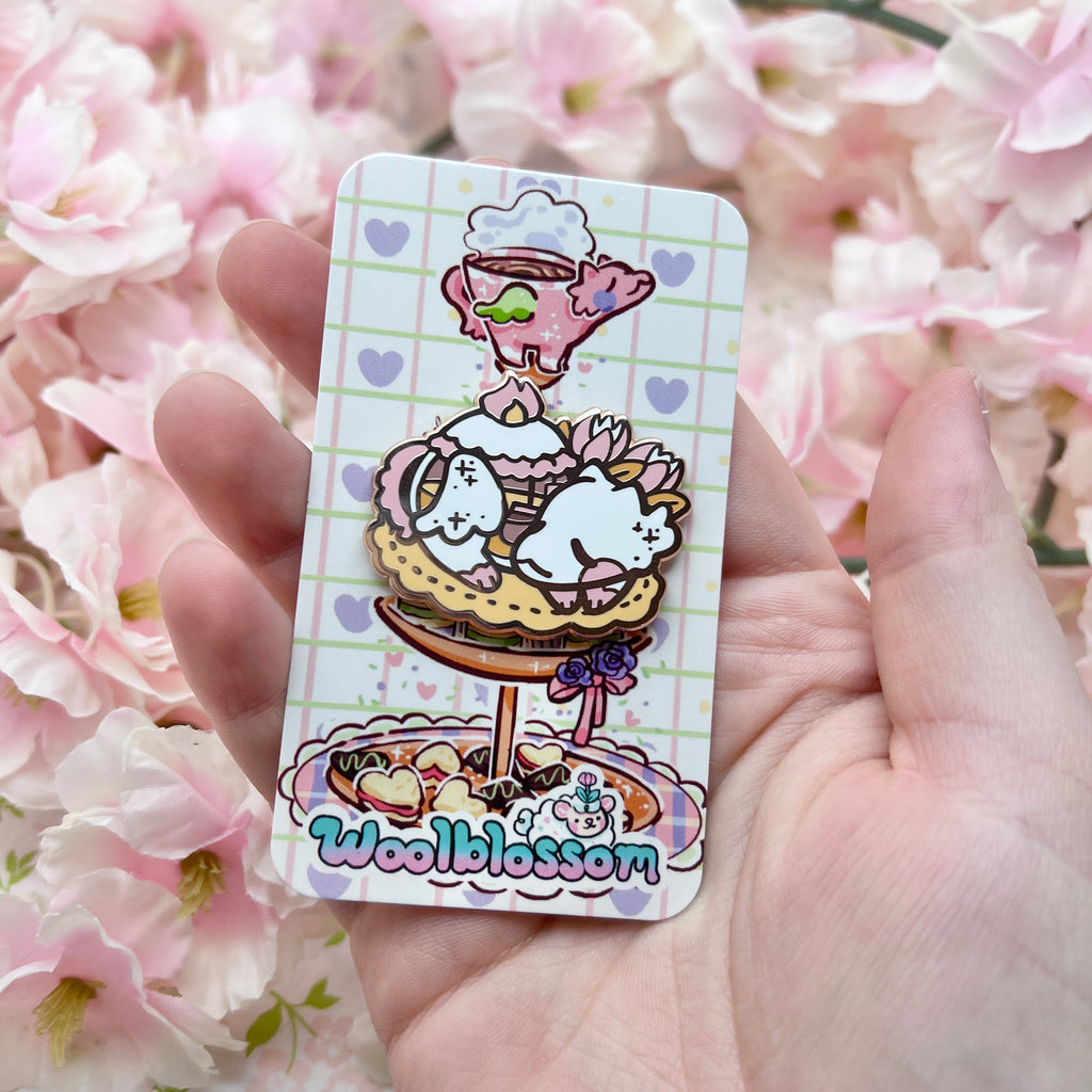 Sleepy Teapot Dragon ~ Enamel Pin Enamel Pin Woolblossom   