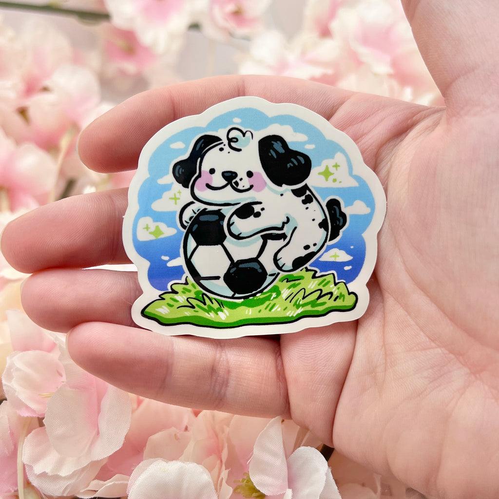 Soccer Dalmatian Puppy ~ Sticker Sticker Woolblossom   