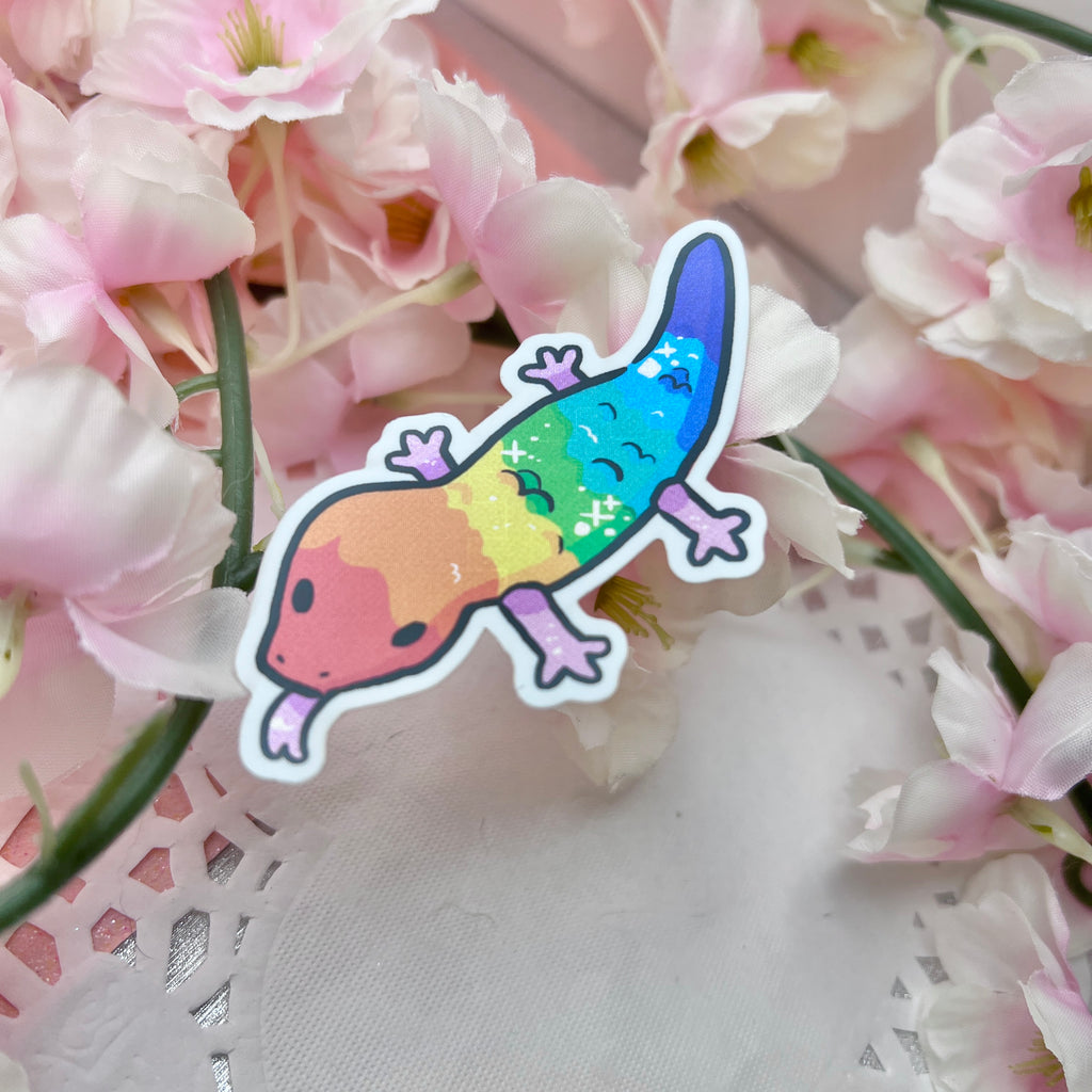 Rainbow Lizard ~ Pixie Dust Glitter Sticker  Woolblossom   