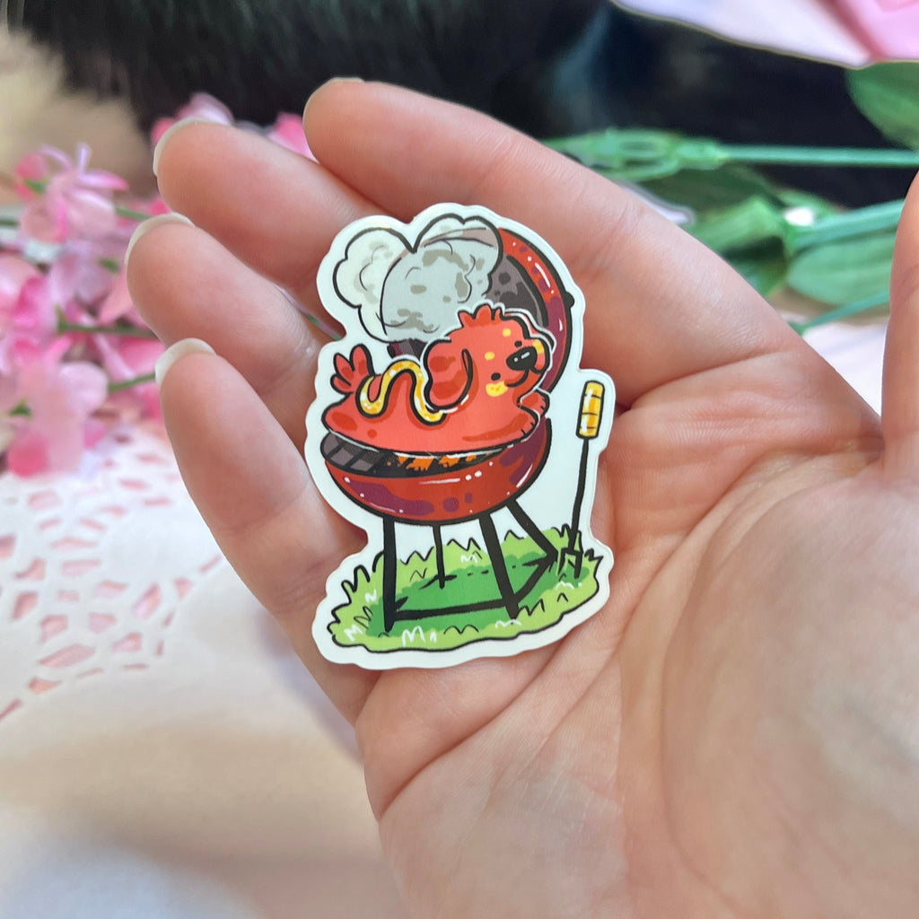 Hotdog Puppy ~ Sticker  Woolblossom   