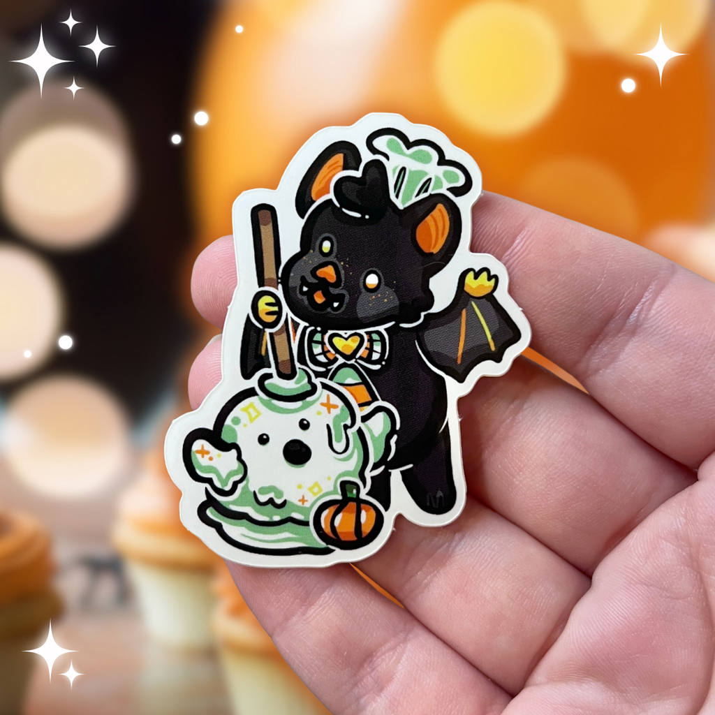 Cakepop Baker Bat ~ Sticker Sticker Woolblossom   