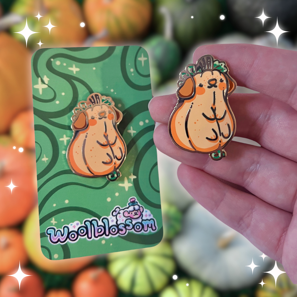 Squash Puppy ~ Enamel Pin Enamel Pin Woolblossom   