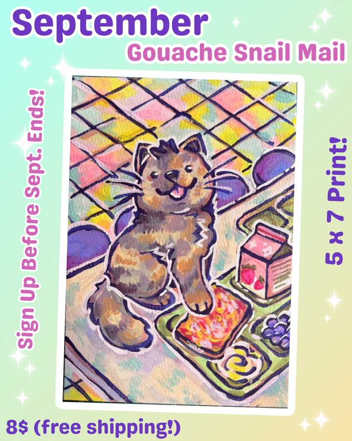September Gouache Snail Mail