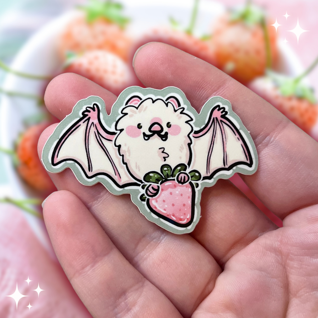 Pineberry Bat ~ Sticker Sticker Woolblossom   