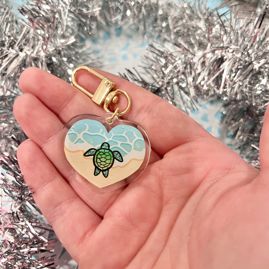 Turtle Seashore ~ Acrylic Charm  Woolblossom   