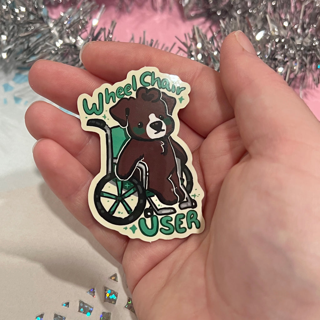 Mobility Aid User ~ Stickers  Woolblossom Wheelchair User  