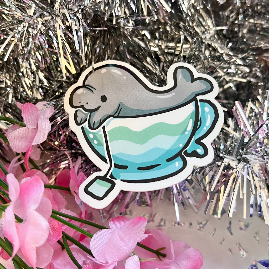 Manatee Tea :) ~ Sticker  Woolblossom   