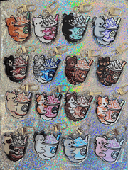 Kitty Frappe ~ Acrylic Charms  Woolblossom