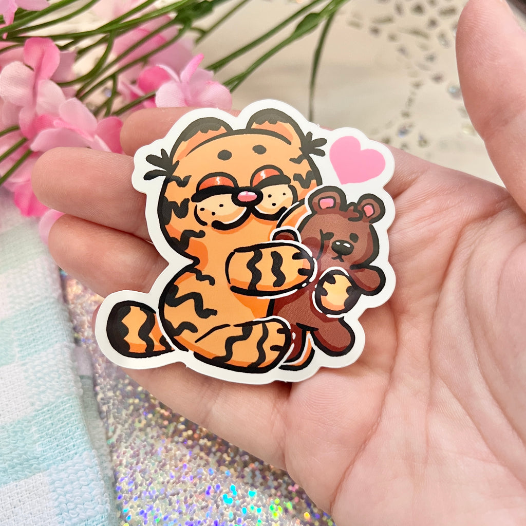 Cat and Bear Besties ~ Sticker v.2  Woolblossom   