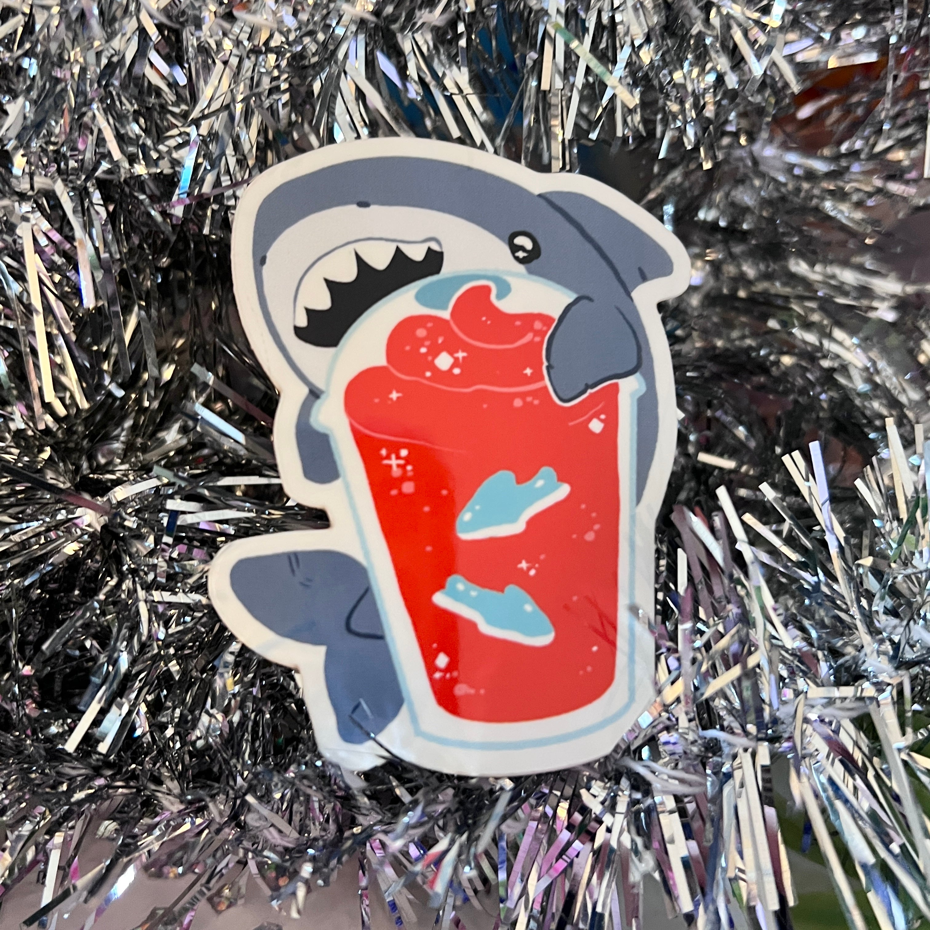 Slush Sticker Shark Slushie ~ Sticker – Woolblossom
