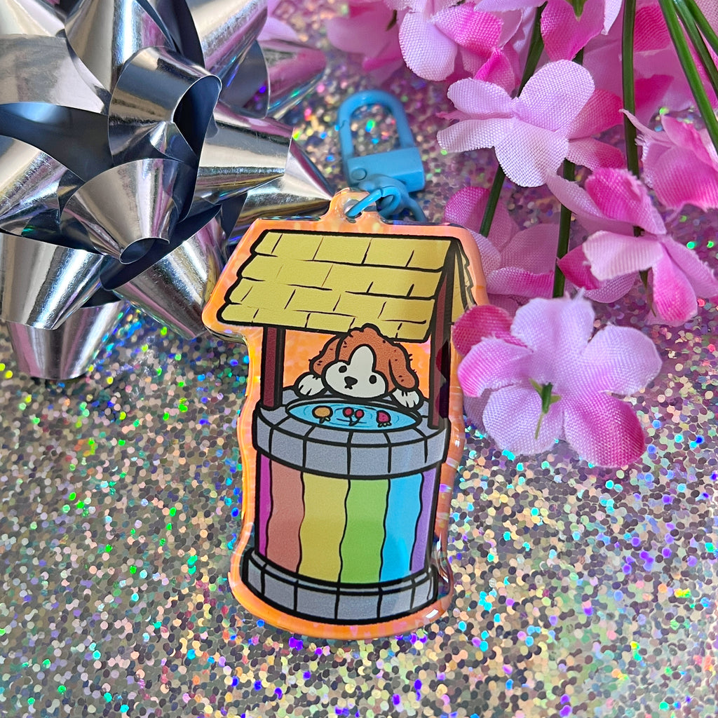 Wishing Well ~ Rainbow Acrylic Charm  Woolblossom   