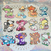 HOLIDAY "not-so-MOOSTERY" COWS! ~ Stickers  Woolblossom