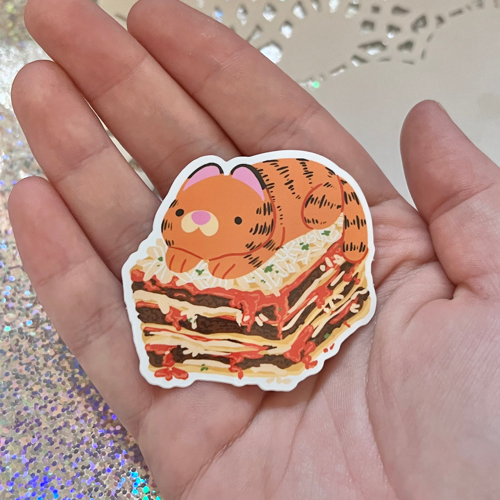 Lasagna Cat ~ Sticker v.2  Woolblossom   